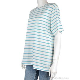 Фотография Футболка женская Лето 4049-10-3 l.blue (3 шт. р.сетка S-L) "Мир" недорого оптом от прямого поставщика