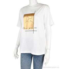 Фотография Футболка женская Лето 4049-04-2 white (3 шт. р.сетка S-L) "Мир" недорого оптом от прямого поставщика