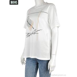 Фотография Футболка женская Лето 4049-03-2 white (3 шт. р.сетка S-L) "BIG" недорого оптом от прямого поставщика