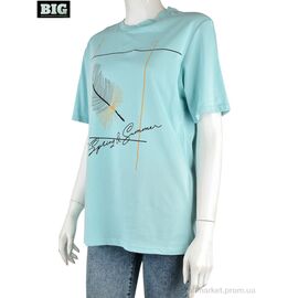 Футболка жіноча Літо 4049-03-4 l.blue (3 шт. р.сіткаS-L) "BIG" недорого оптом від прямого постачальника