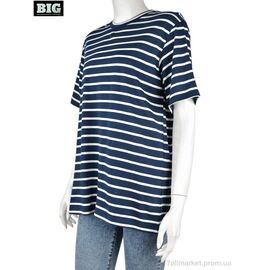 Футболка жіноча Літо 4049-10-1 navy (3 шт. р.сіткаS-L) "BIG" недорого оптом від прямого постачальника