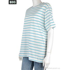 Футболка жіноча Літо 4049-10-3 l.blue (3 шт. р.сіткаS-L) "BIG" недорого оптом від прямого постачальника