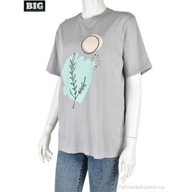 Фотография Футболка женская Лето 4049-08-4 grey (3 шт. р.сетка S-L) "BIG" недорого оптом от прямого поставщика