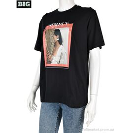 Фотография Футболка женская Лето 4049-05-1 black (3 шт. р.сетка S-L) "BIG" недорого оптом от прямого поставщика