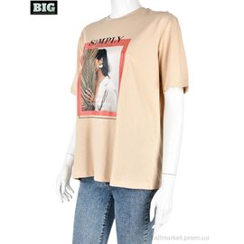 Фотография Футболка женская Лето 4049-05-3 l.beige (3 шт. р.сетка S-L) "BIG" недорого оптом от прямого поставщика