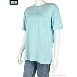 Фотография Футболка женская Лето 4049-05-5 l.blue (3 шт. р.сетка S-L) "BIG" недорого оптом от прямого поставщика