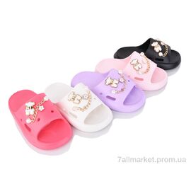 Шльопанці дитячі літні Літо KM63 mix (12 пар р.30-35) "Elmob" недорого оптом від прямого постачальника