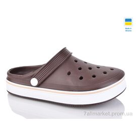 Крокси жіночі літні Літо Верта Ж4001 шоколад (6 пар р.36-41) "Progress" недорого оптом від прямого постачальника
