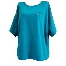 Фотография Футболка женская 3505 blue р.44-52 "WHITE" недорого оптом от прямого поставщика