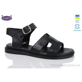 Фотография Босоножки женские летние Лето 0194 чорна шкіра (6 пар р.36-40) "Garti" недорого оптом от прямого поставщика