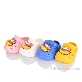 Фотография Кроксы детские летние Лето 628 mix (12 пар р.18-23) "SANLIN 2" недорого оптом от прямого поставщика