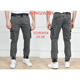 Джинси чоловічі L2183 black р.29-38 "God Baron" недорого оптом від прямого постачальника