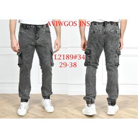 Джинси чоловічі L2189 black р.29-38 "God Baron" недорого оптом від прямого постачальника