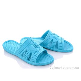 Шльопанці жіночі полегшені Літо A5 бирюза (6 пар р.36-41) "SANLIN 2" недорого оптом від прямого постачальника
