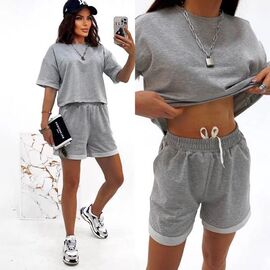 Фотография Костюм женский 1186 grey р.M-L "VICTORY" недорого оптом от прямого поставщика