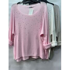 Фотография Свитер женский E253 pink р.54-56 "Emsweekis" недорого оптом от прямого поставщика