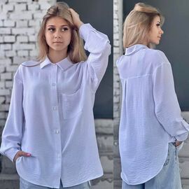 Фотография Рубашка детская на девочку KR103 l.blue р.34-42 "Karolina" недорого оптом от прямого поставщика