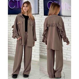 Фотография Костюм детский на девочку KR114 brown р.32-42 "Karolina" недорого оптом от прямого поставщика