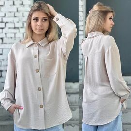 Фотография Рубашка детская на девочку KR99 l.beige р.34-42 "Karolina" недорого оптом от прямого поставщика