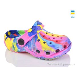 Фотография Кроксы детские летние Лето H1 мікс рожевий (6 пар р.18-23) "Inblue" недорого оптом от прямого поставщика