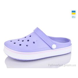 Крокси жіночі літні Літо 4001 лаванда (6 пар р.36-41) "Inblue" недорого оптом від прямого постачальника