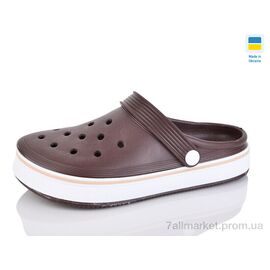 Крокси жіночі літні Літо 4001 шоколад (6 пар р.36-41) "Inblue" недорого оптом від прямого постачальника