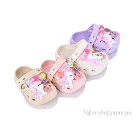 Фотография Кроксы детские летние Лето 19219 mix (12 пар р.18-23) "Deshman" недорого оптом от прямого поставщика