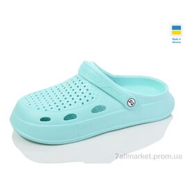 Крокси жіночі літні Літо Сабо N8 м'ята (6 пар р.36-41) "Inblue" недорого оптом від прямого постачальника
