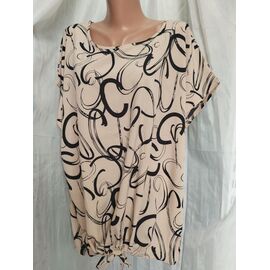 Фотография Футболка женская 541-6 beige р.60-64 "Galina" недорого оптом от прямого поставщика