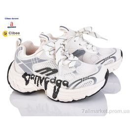 Кросівки дитячі модні Весна/осінь A992522 white-grey (7 пар р.31-37) "Clibee-Doremi" недорого оптом від прямого постачальника