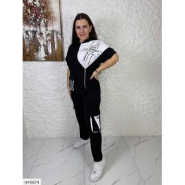 Фотография Женский костюм кофта с брюками на резнике большие размеры р.46-48;50-52;54-56;58-60;62-64 "VLADA" купить недорого от прямого поставщика