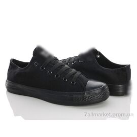 Кеди чоловічі зручні Весна/осінь CNVRS чорний низькі (5 пар р.42-45) "Fabullok" недорого оптом від прямого постачальника