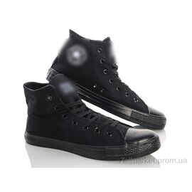 Кеди жіночі стильні Весна/осінь CNVRS чорно-чорний 36-40 (6 пар р.36-40) "Fabullok" недорого оптом від прямого постачальника