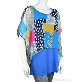 Фотография Женская блузка Лето B0106-8 (10905) l.blue (5 шт. р.сетка One size) "Obuvok" недорого оптом от прямого поставщика