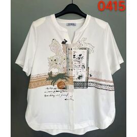 Сорочка жіноча літня 0415 white р.52-62 "LIDA" недорого оптом від прямого постачальника