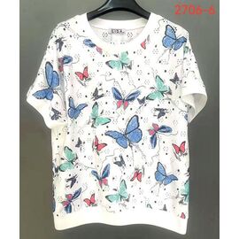 футболка жіноча 2706-6 white р.52-62 "LIDA" недорого оптом від прямого постачальника