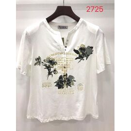 Фотография Футболка женская 2725 white р.52-62 "LIDA" недорого оптом от прямого поставщика