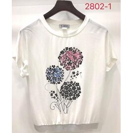 футболка жіноча 2802-1 white р.52-62 "LIDA" недорого оптом від прямого постачальника