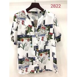 Сорочка жіноча літня 2822 white р.52-62 "LIDA" недорого оптом від прямого постачальника