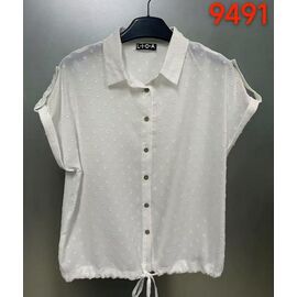 Жіноча блузка 9491 white р.52-62 "LIDA" недорого оптом від прямого постачальника