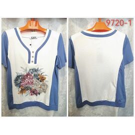 Фотография Футболка женская 9720-1 white р.50-60 "LIDA" недорого оптом от прямого поставщика