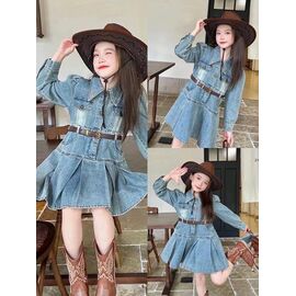 Сукня дитяча легка на дівчинку 24722 blue р.110-150 "Yalisi" недорого оптом від прямого постачальника