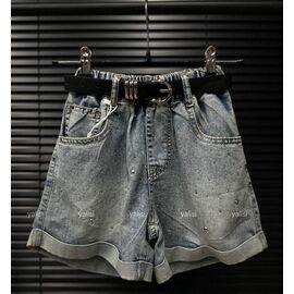 Дитячі шорти на дівчинку 257025 blue р.130-170 "Yalisi" недорого оптом від прямого постачальника