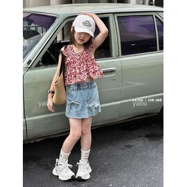 Спідниця-шорти дитяча на дівчинку 6755 l.blue р.110-160 "Yalisi" недорого оптом від прямого постачальника