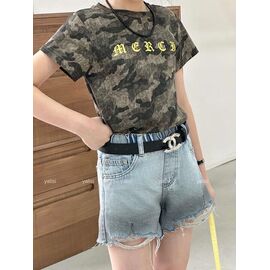 Дитячі шорти на дівчинку 6832 blue р.110-160 "Yalisi" недорого оптом від прямого постачальника