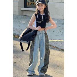 Джинси дитячі на дівчинку 7150 blue р.120-170 "Yalisi" недорого оптом від прямого постачальника