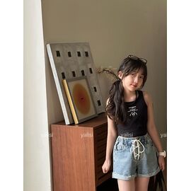 Дитячі шорти на дівчинку 7186 l.blue р.110-160 "Yalisi" недорого оптом від прямого постачальника