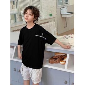 футболка дитяча на хлопчика 8765 black р.130-170 "Yalisi" недорого оптом від прямого постачальника