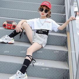 Фотография Костюм детский на девочку C039 grey р.110-150 "Yalisi" недорого оптом от прямого поставщика