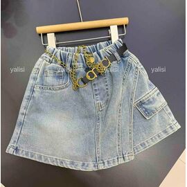 Фотография Юбка-шорты детская на девочку X68601 l.blue р.120-170 "Yalisi" недорого оптом от прямого поставщика